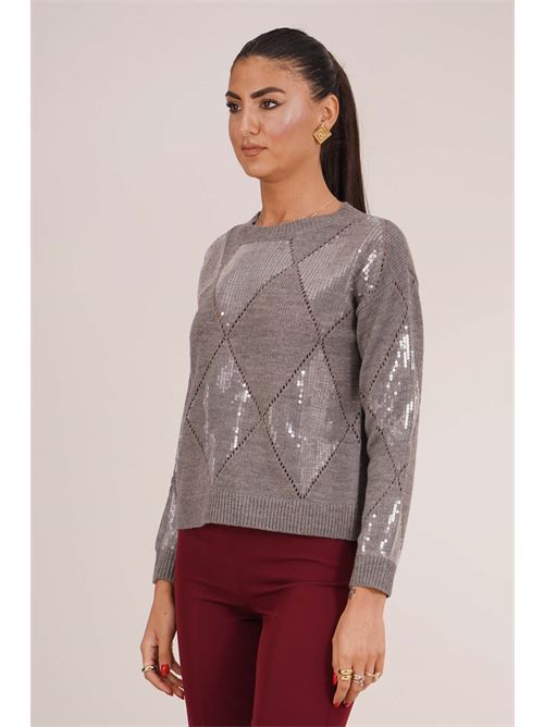 Maglia con paillettes Luckylu Milano | MA20WCGREY